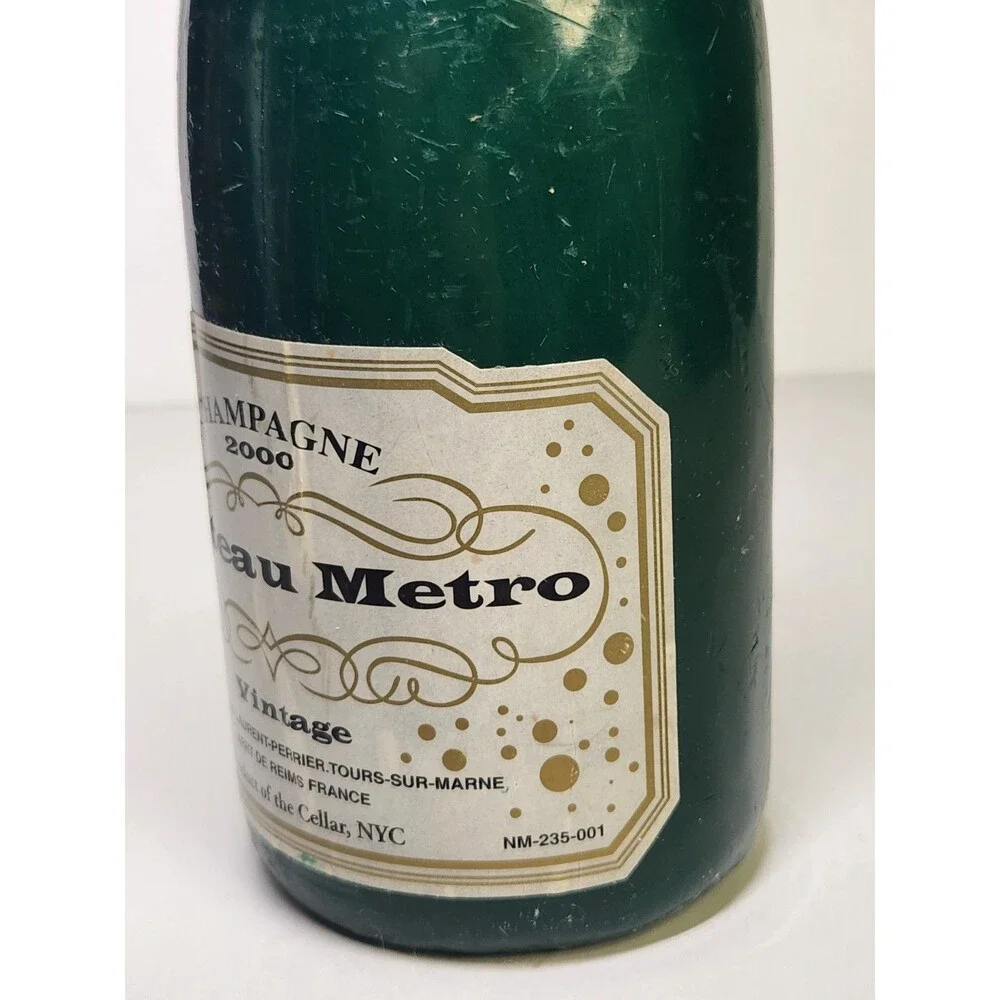 Champagne Bottle Candle Chateau Metro Vintage 12